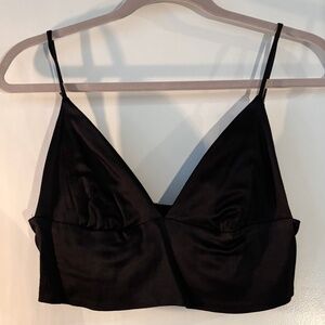 cropped black top Zara